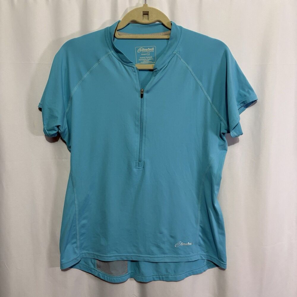 Cloudveil Women’s Cycling Jersey Top Mockneck Quarter Zip Outdoors Workout Large